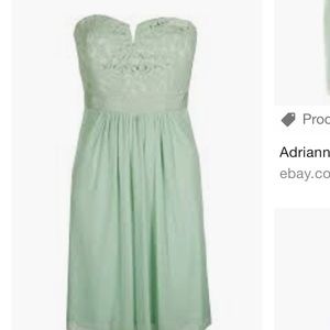 Mint green Adrianna Papell Strapless Dress